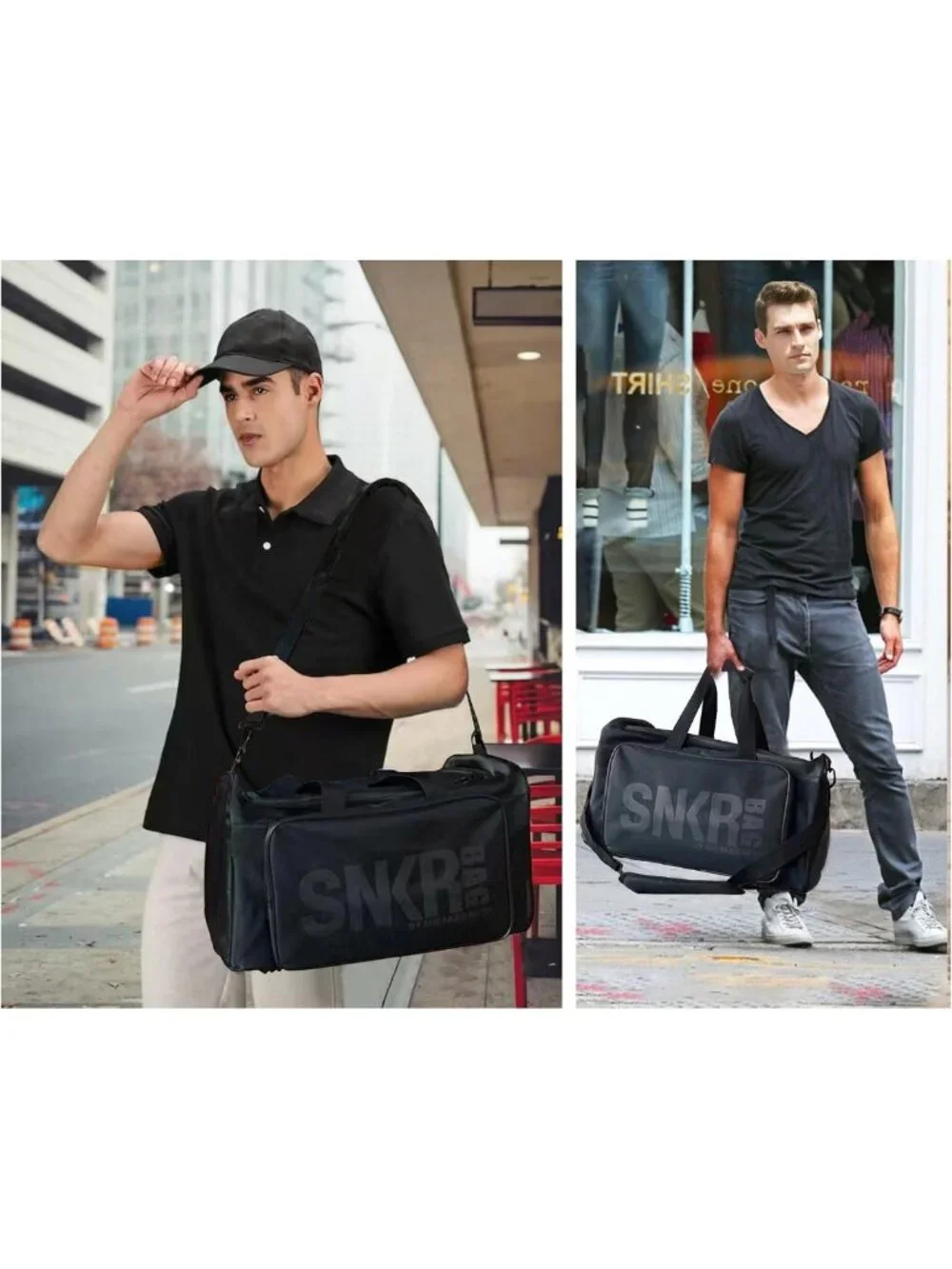 Waterproof Travel Shoe Bags with Adjustable Dividers - Fits 4 Pairs, Heavy Duty